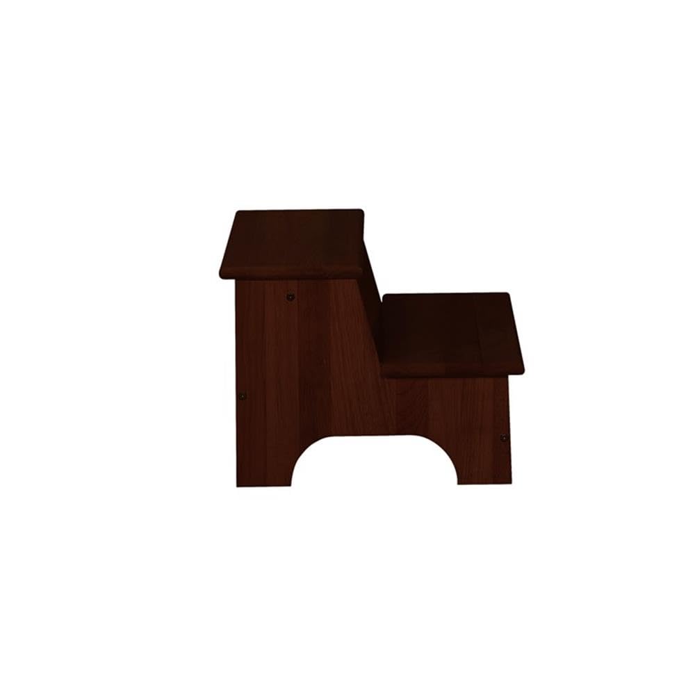 Pemberly Row Modern Wood Bed Frame with Step in Espresso Finish - Perfect for Contemporary Bedrooms & Guest Rooms
