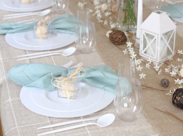 Premium 32-Piece White Flatware Set - Elegant Dinnerware for Parties, Weddings & Formal Dining - Durable Stainless Steel Cutlery Collection