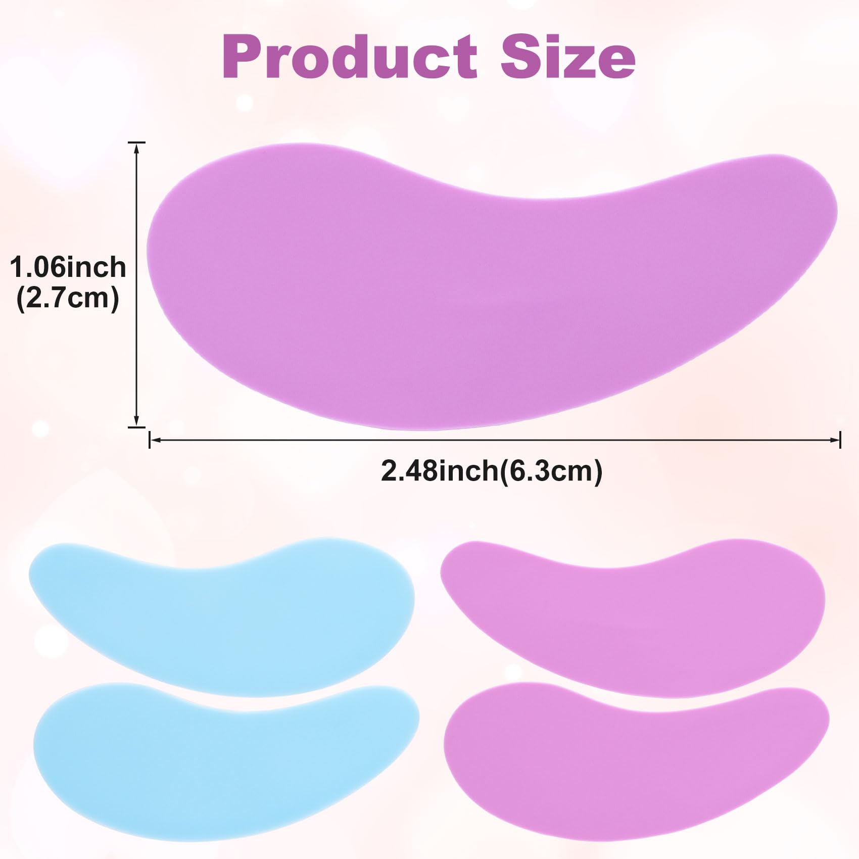 Joez Reusable Silicone Under Eye Patches - 2 Pairs for Wrinkle & Fine Line Reduction, Dark Circle Treatment - Blue & Purple Eye Masks for Skin Care & Anti-Aging - Perfect for Night Routine, Travel & Spa Days