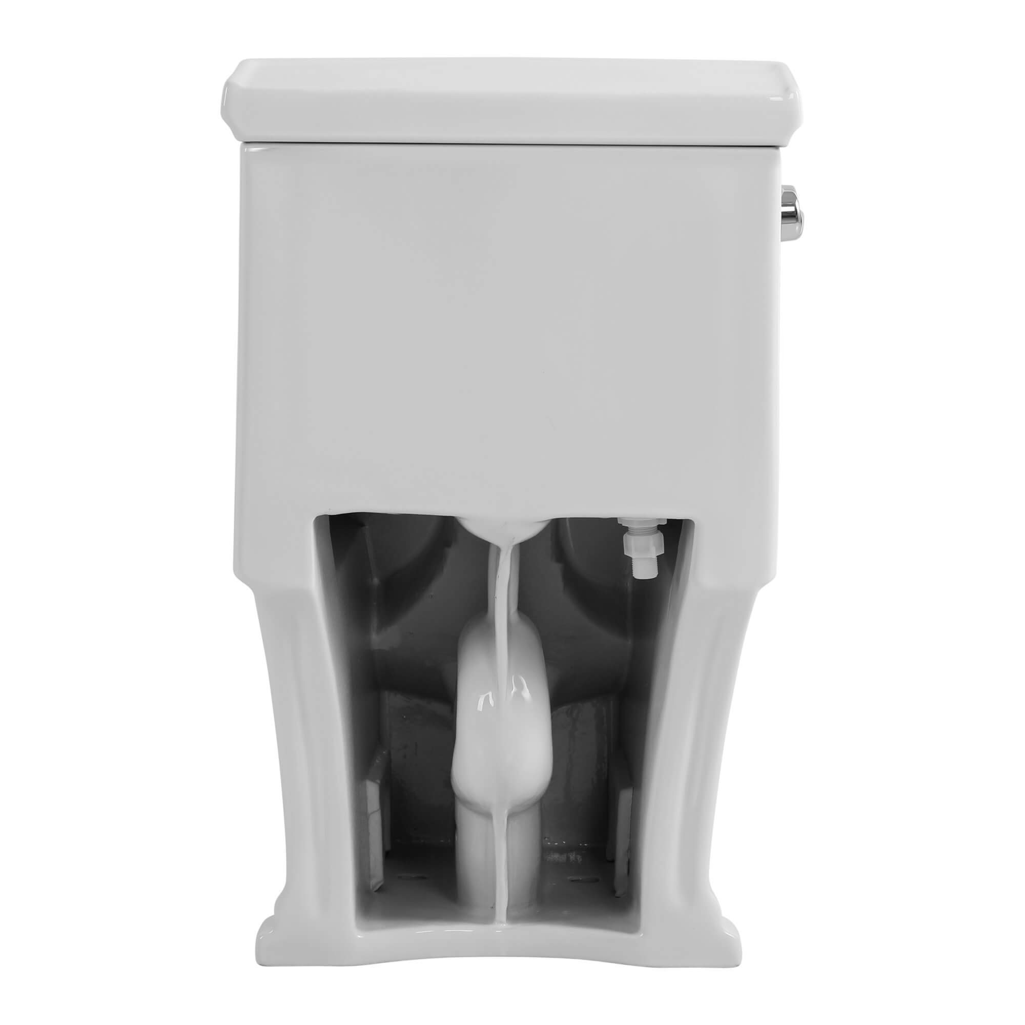 Modern One-Piece Elongated Toilet - ADA Compliant, Water-Efficient & Easy-Clean Design for Bathroom Remodeling & Home Upgrade