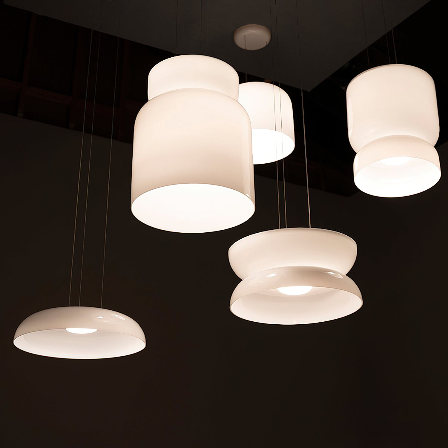 Modern Alba LED Glass Pendant Light - Dimmable Hanging Fixture for Kitchen Island, Dining Room & Bedroom Lighting | Energy Efficient & Stylish Home Decor