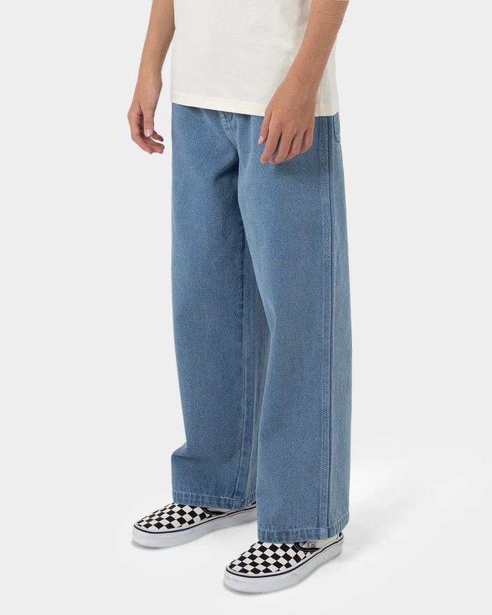 Santa Cruz Yelling Stack Boys Baggy Denim Jeans - Comfortable & Stylish Loose Fit for Skateboarding & Casual Wear
