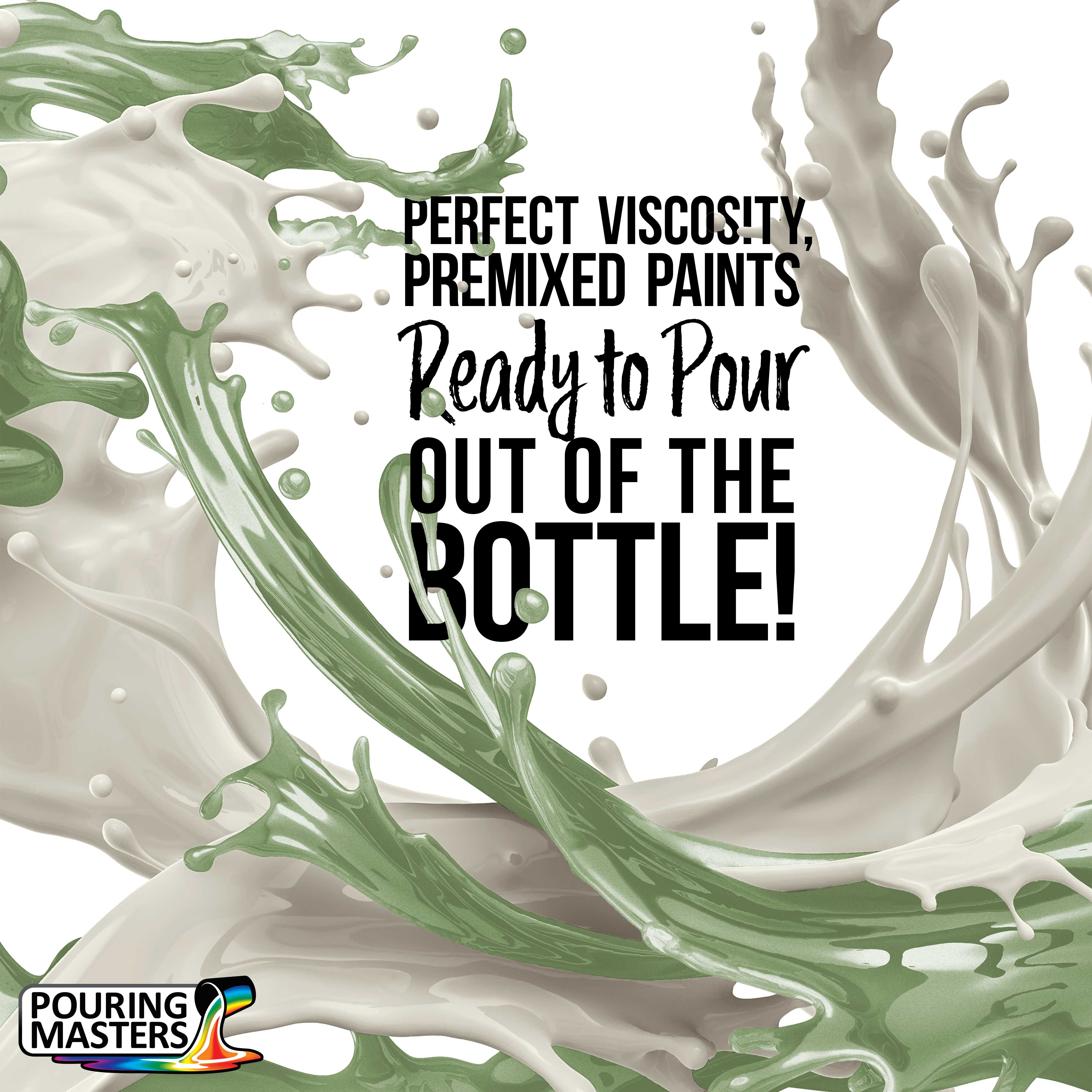 Premium Agave Green Metallic Pearl Acrylic Pouring Paint - 8oz Pre-Mixed Water-Based Art Supplies for Canvas, Wood, Crafts, Tile & Rock Painting - Perfect for Fluid Art, DIY Home Decor & Creative Projects