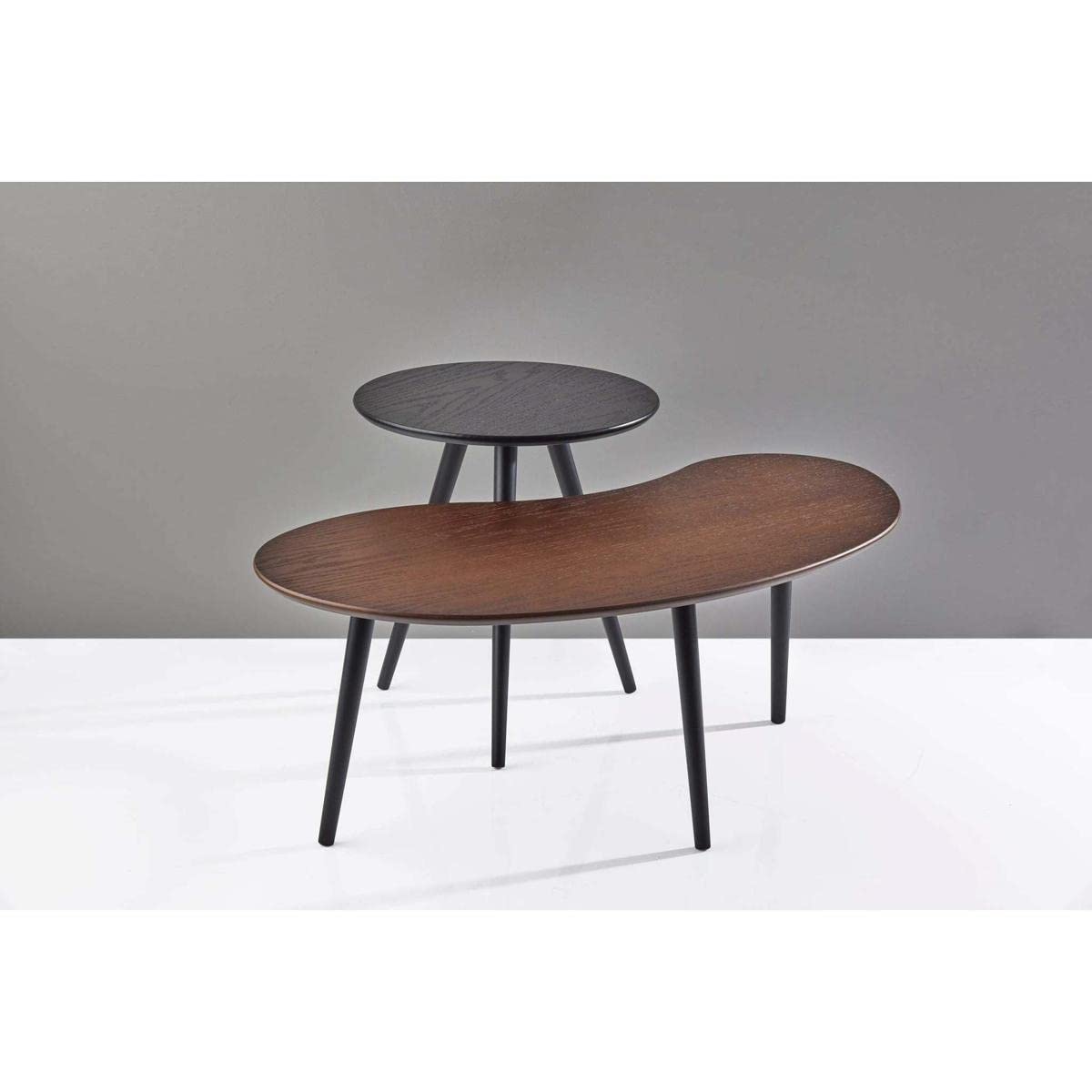 Adesso Gilmour Modern Nesting Tables Set of 3 - Space Saving Side Tables for Living Room, Bedroom, Office - Wooden Coffee Table with Storage Shelf - Home Decor Furniture for Small Spaces