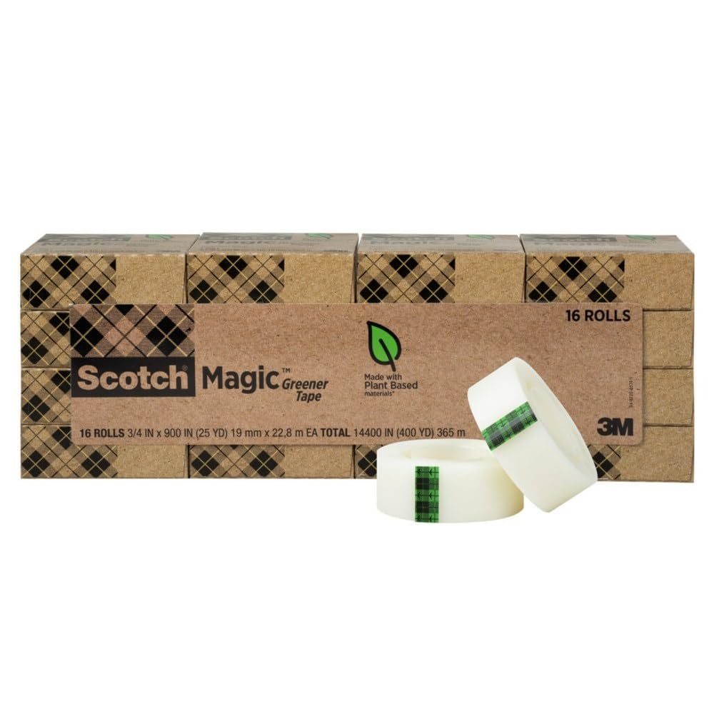 Scotch Magic Greener Tape - 16 Rolls, 0.75