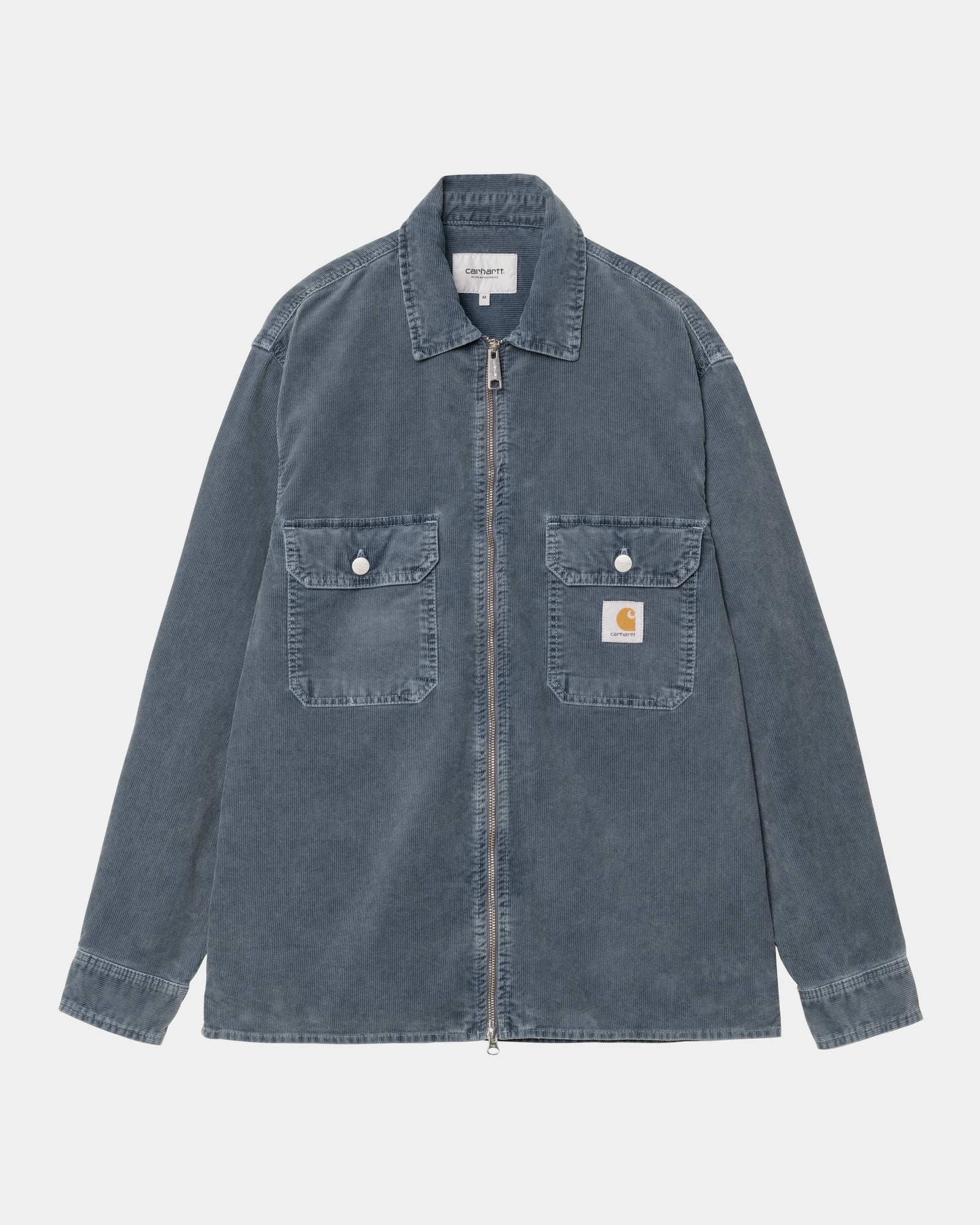 Reynold Corduroy Shirt Jacket for Men - Vintage Washed Dusky Blue Corduroy Shacket | Casual Fall & Winter Layering, Outdoor Adventures, Streetwear Fashion