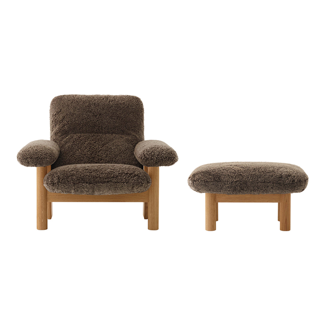 Brasilia Ottoman - Modern Round Storage Ottoman with Lift Top, Upholstered Footrest & Coffee Table - Perfect for Living Room, Bedroom & Home Decor