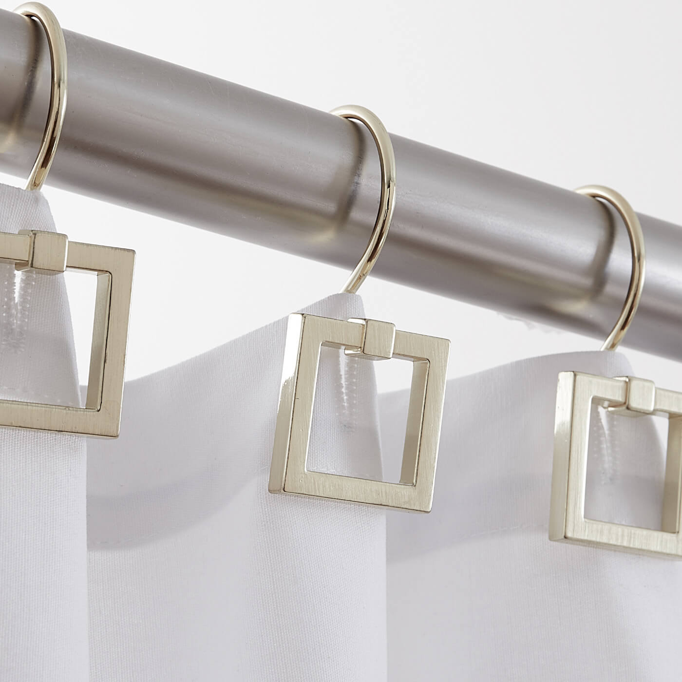 Square Door Knocker Shower Hooks - Heavy Duty Rustproof Bathroom Hooks for Towels, Robes & Shower Accessories - Perfect for Home, Gym & Spa Organization