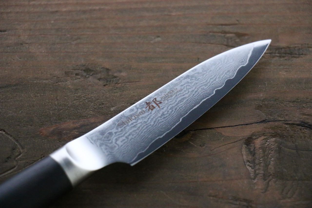 Premium Miyako AUS8 33-Layer Damascus Steel Paring Knife - 85mm Blade for Precision Slicing, Peeling & Garnishing - Perfect for Kitchen, Camping & Culinary Gifts