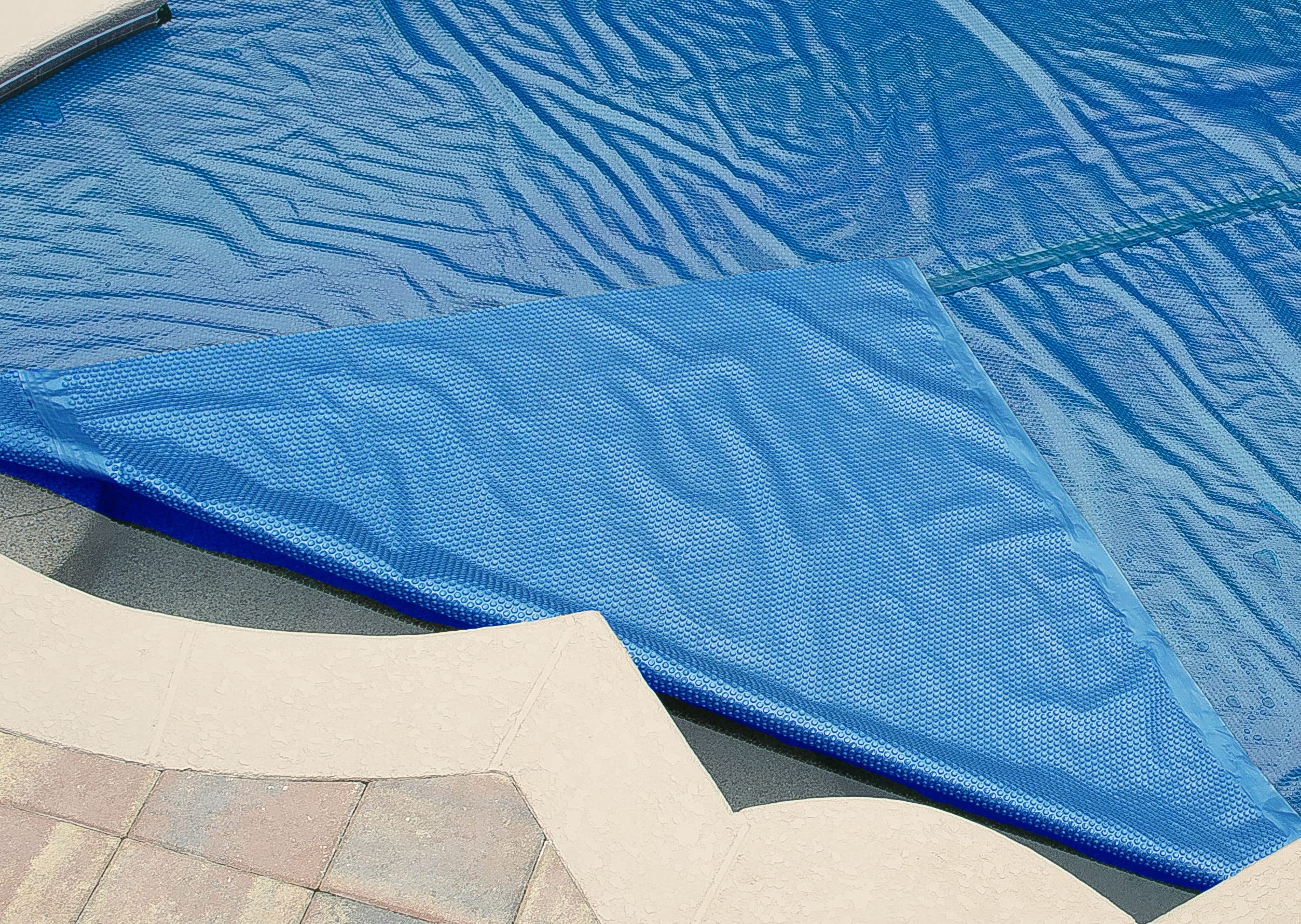 SunHeater Heavy Duty 12 Mil Solar Pool Cover - 14' x 28' Rectangular Solar Blanket with Bubbles for In-Ground Pools | Efficient Heat Retention & UV Protection | Perfect for Extending Swimming Season & Reducing Heating Costs