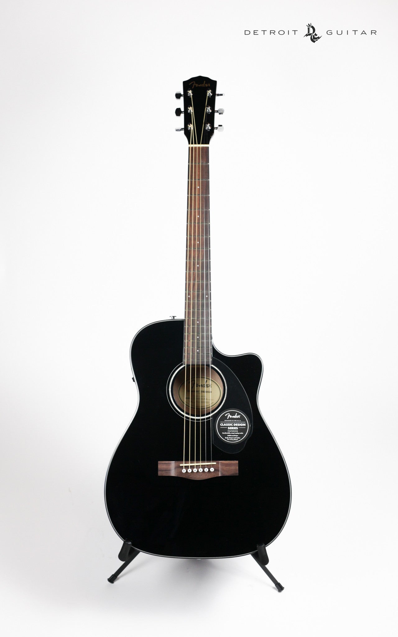 Fender CC-60SCE Acoustic-Electric Guitar - Black | All Solid Mahogany Body, Cutaway Design, Built-in Tuner - Perfect for Live Performances, Studio Recording & Home Practice