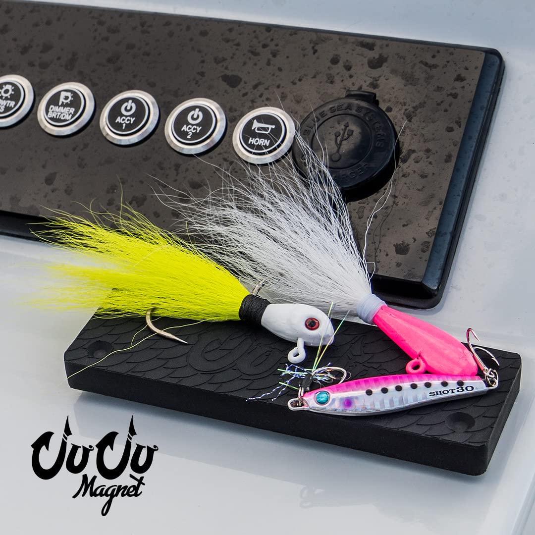 Juju Fishing Magnet - Heavy Duty Oversized Magnet for Fishing Gear, Tackle Storage, Lures & Pliers | Gun Holder & Tool Organizer | Perfect for Boats, Filet Tables, Trucks & Outdoor Adventures