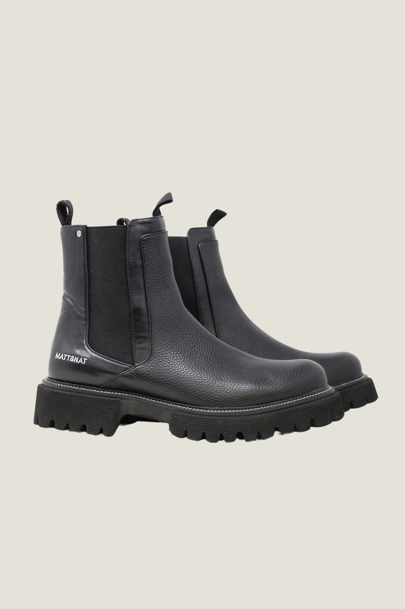 MATT & NATT Zuke Chelsea Boots for Women - Waterproof Leather Ankle Boots with Elastic Side Gussets - Stylish Black Winter & Fall Shoes for Work, Travel & Everyday Wear