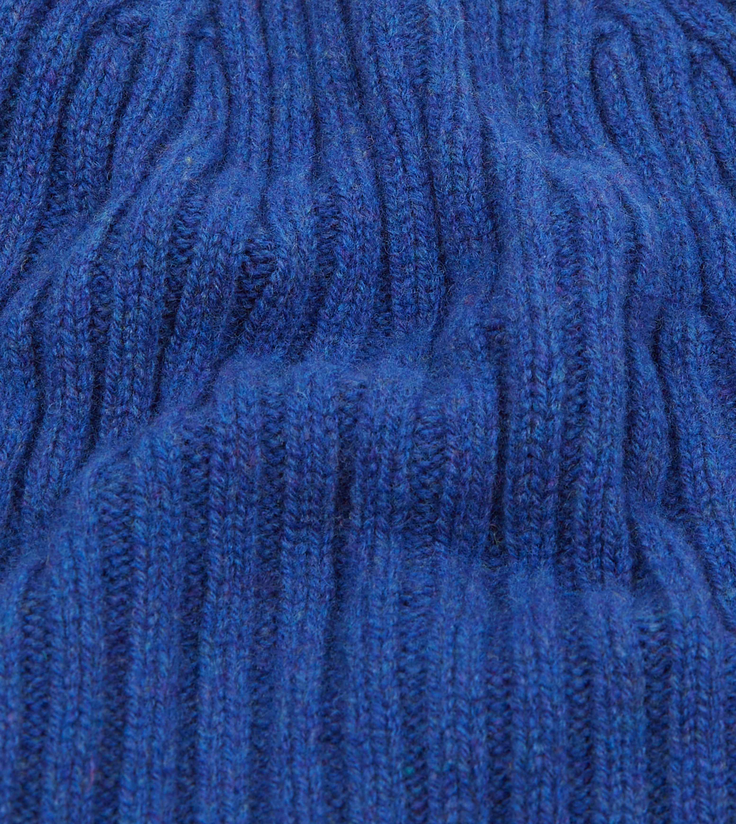 Royal Blue Lambswool Ribbed Knit Cap - Soft Winter Beanie for Men & Women - Perfect for Skiing, Hiking and Cold Weather Outdoor Activities