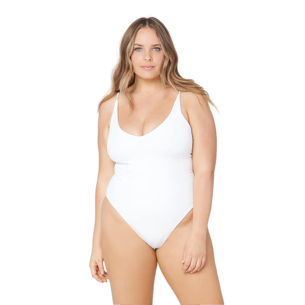 L*Space Pointelle Rib Gianna Classic One-Piece Swimsuit - Women's Sexy High-Cut Monokini for Beach & Pool Vacation