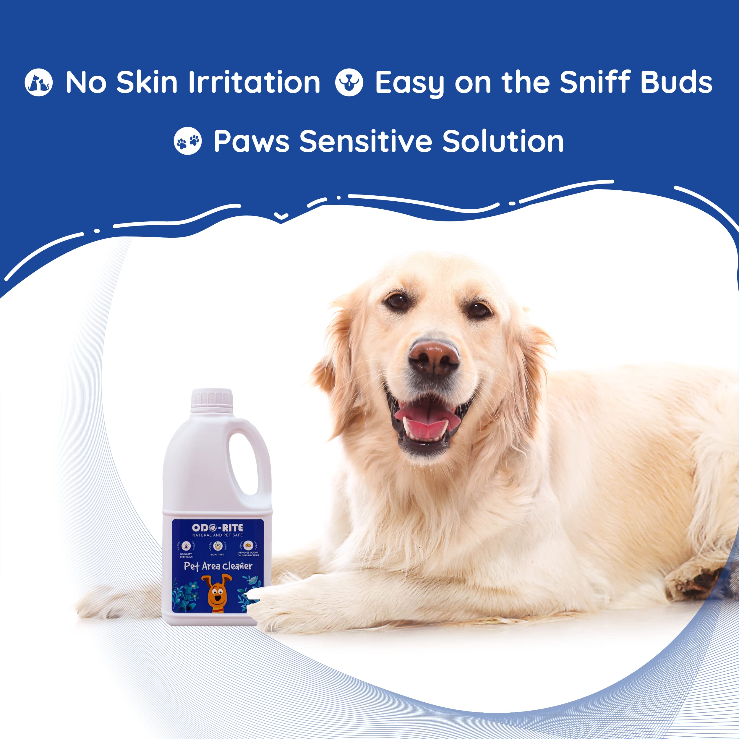 ODO-RITE Pet Area Cleaner - Kennel Wash & Floor Cleaner | Natural, Bio-Technological Formula | Safe for Pets & Kids (1000 ml) | Ideal for Dog Kennels, Cat Litter Areas & Pet-Friendly Homes