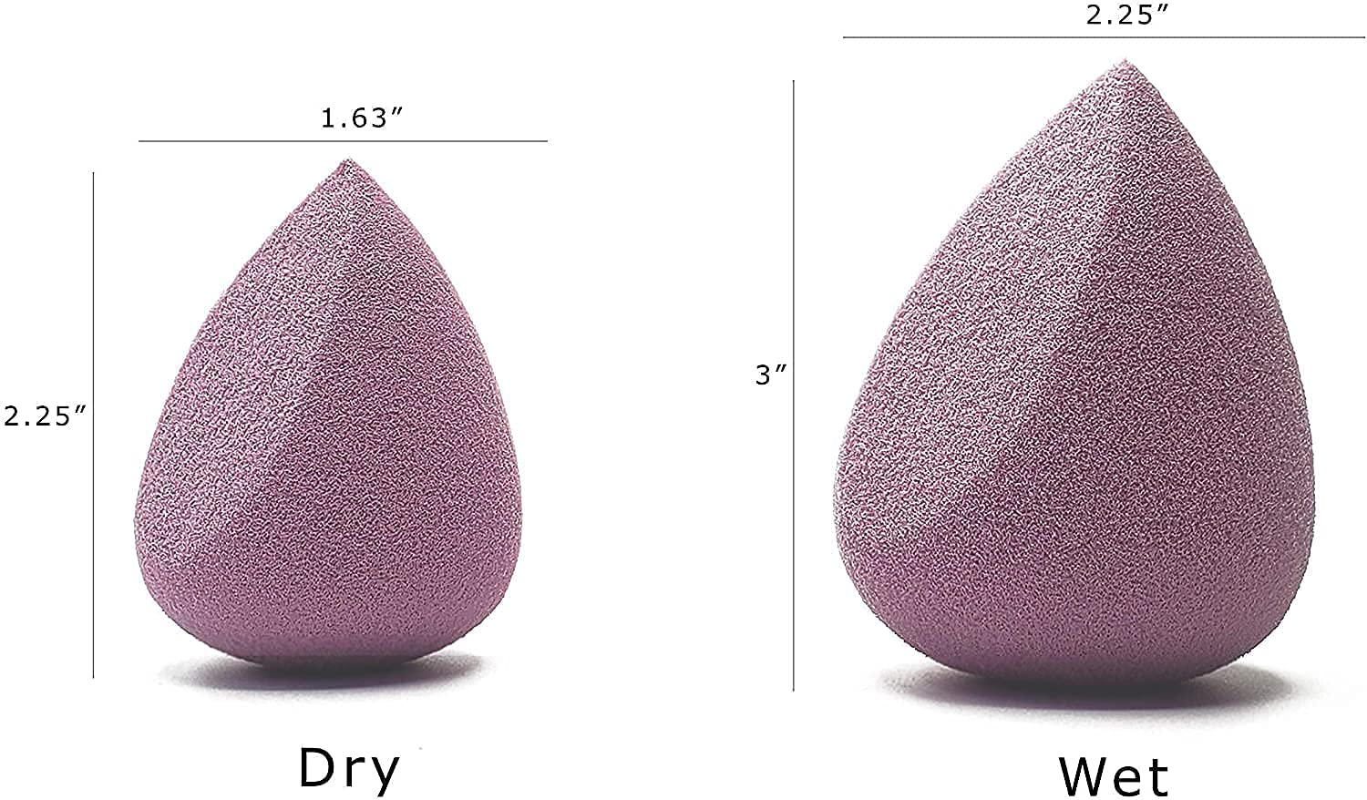 Fennec Mart Makeup Beauty Sponge Set (2 Pcs) - Teardrop & Wedge Sponges for Flawless Foundation Application | Hypoallergenic, Latex-Free, Streak-Free Blending | Perfect for Liquid Foundation, Concealer & Cream Blush | Professional Makeup Tools for Daily Use & Travel