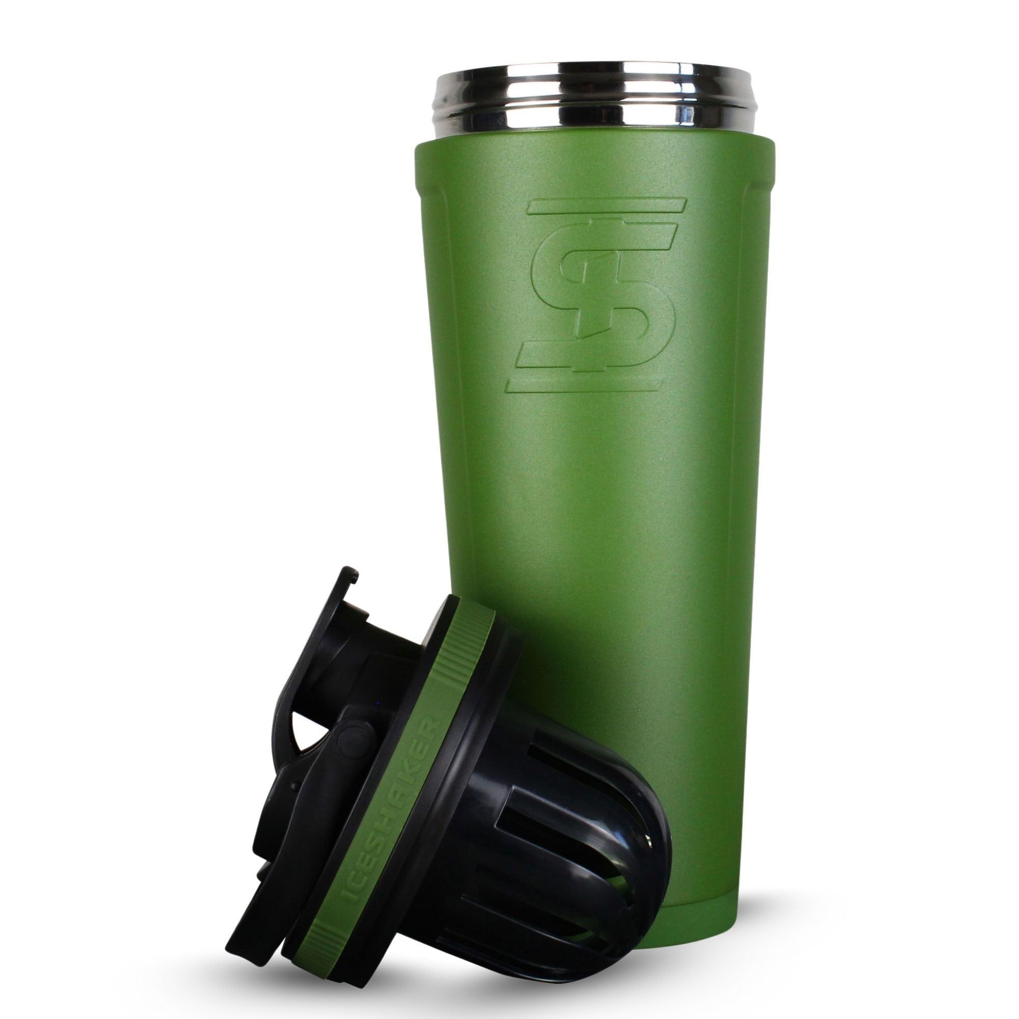 Premium Stainless Steel Ice Shaker Bottle - Leakproof Protein Shaker for Gym, Workouts & Travel - BPA-Free Fitness Water Bottle with Mixing Ball - Ideal for Protein Powder, Pre-Workout & Smoothies