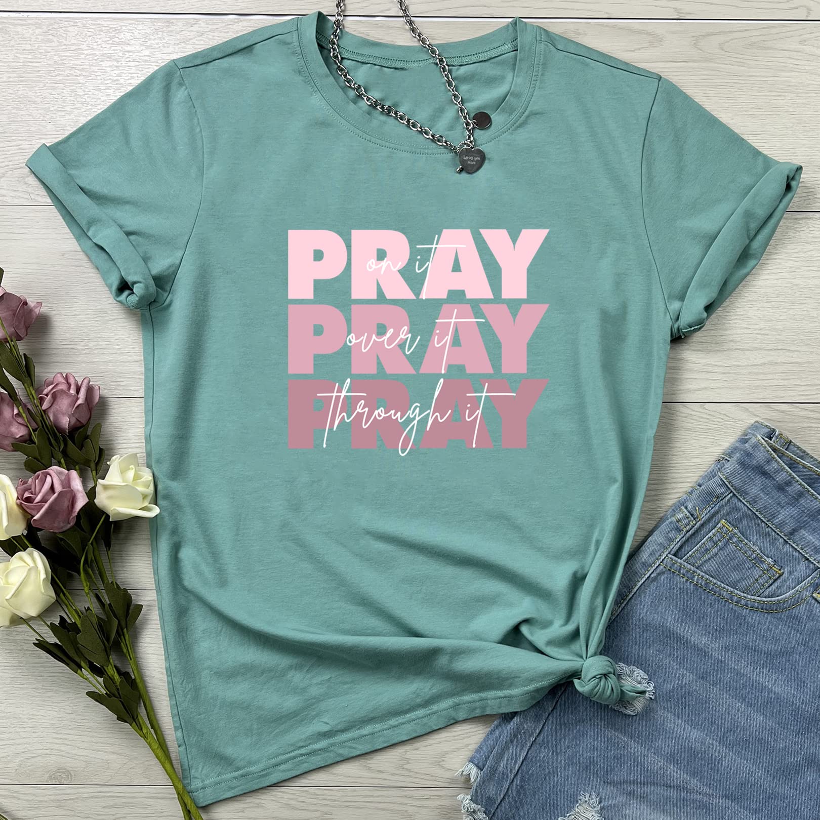 LOOKFACE Women's Short Sleeve Graphic Tees - Cute Cotton T-Shirts for Casual Wear, Summer Outfits & Street Style Fashion