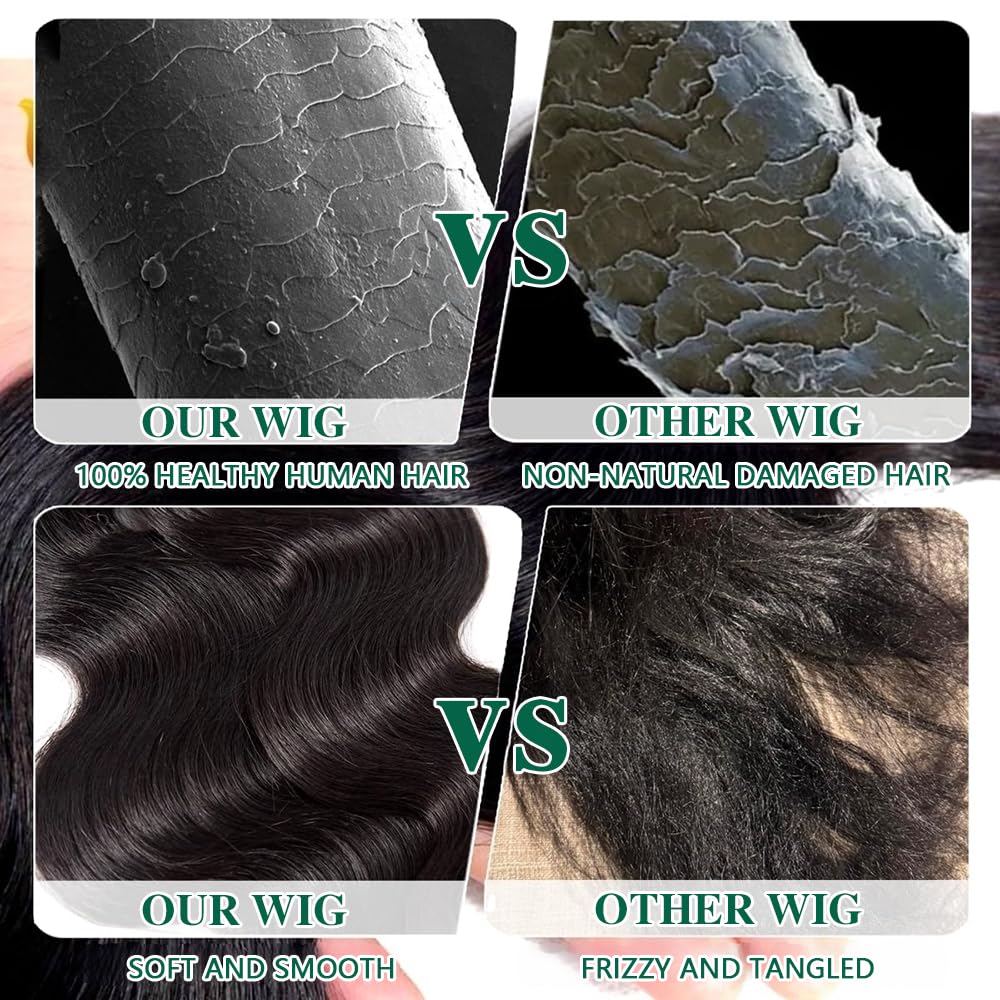 30 Inch Body Wave Lace Front Wigs Human Hair 13x6 HD Lace - Glueless Pre-Plucked with Baby Hair for Women - 180 Density Natural Looking Wig for Daily Wear, Parties & Special Occasions