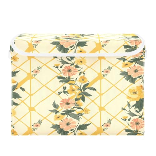 ellow Checkered with Flower