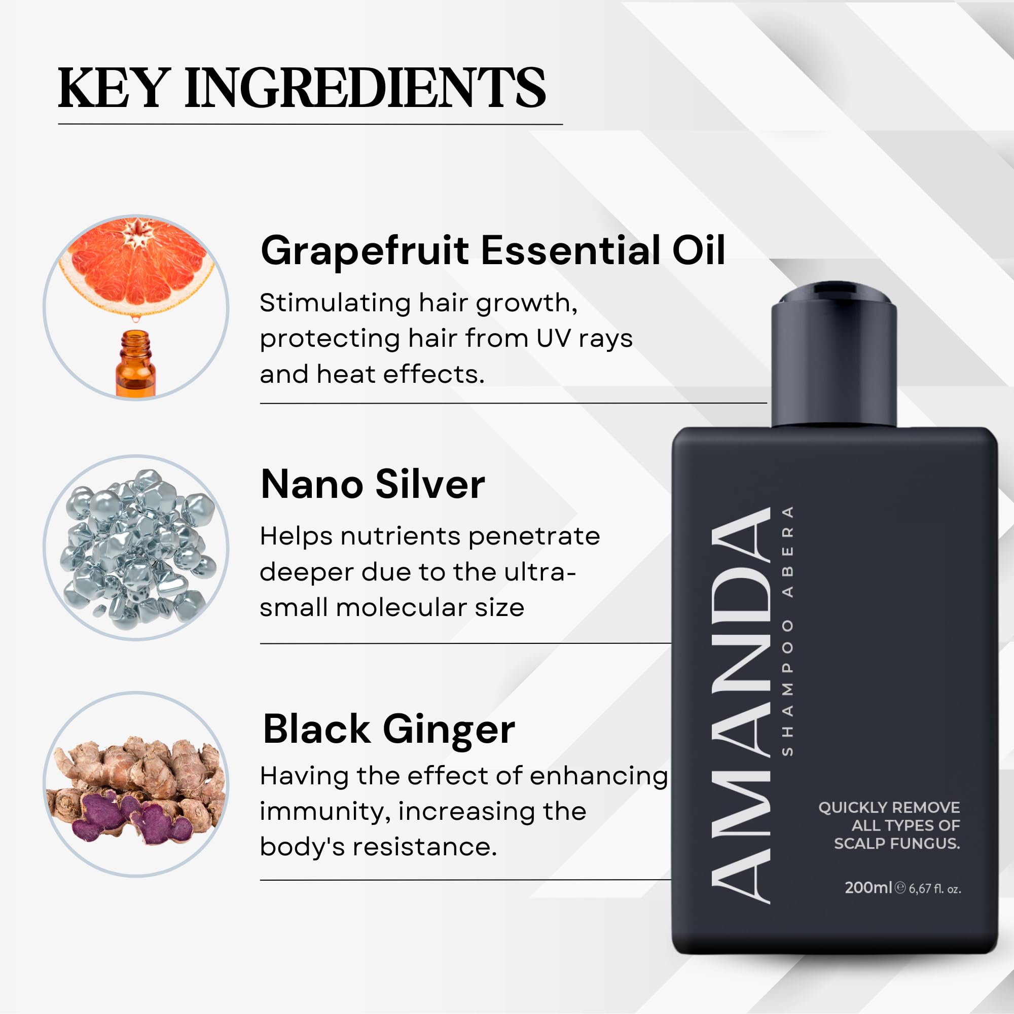 Abera Amanda Anti-Dandruff Shampoo & Hair Growth Serum Set - Treats Dandruff & Hair Loss, Promotes Healthy Scalp & Thicker Hair - Perfect for Daily Hair Care Routine at Home