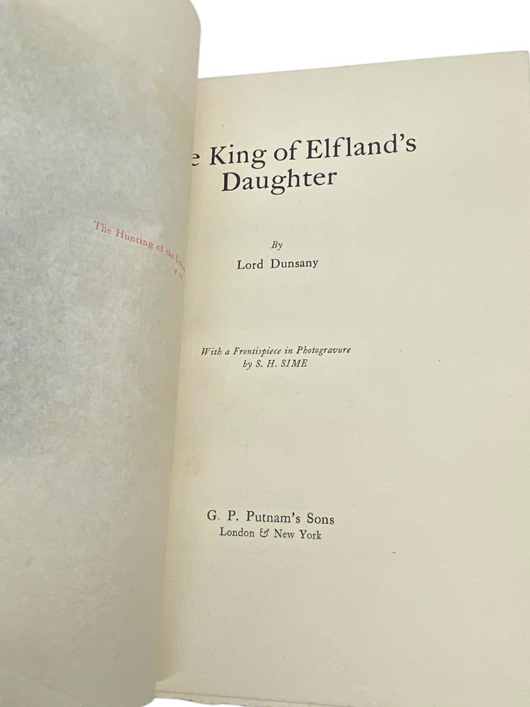 Lord Dunsany The King of Elfland's Daughter - Signed First Edition Fantasy Novel | Perfect for Book Collectors & Fantasy Literature Enthusiasts