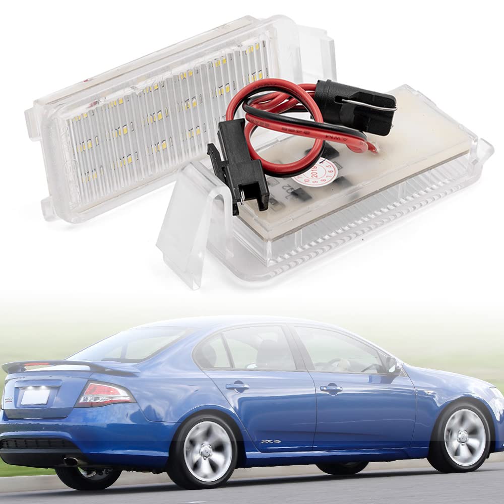 OEM LED License Plate Lights for 2010-2013 Chevy Camaro Coupe & Convertible - CANBUS Error Free 6000K Xenon White 18-SMD LED Replacement Kit - Perfect for Night Driving & Enhanced Rear Visibility