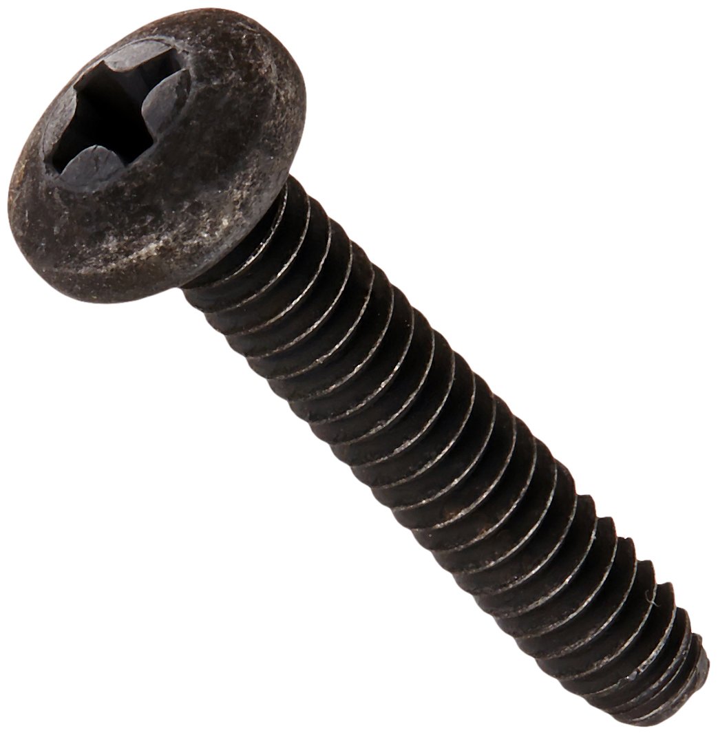 Small Parts 10081PPB Black Oxide Steel Thread Cutting Screw, Pan Head Phillips Drive Type 1, #10-24 Thread Size, 1/2