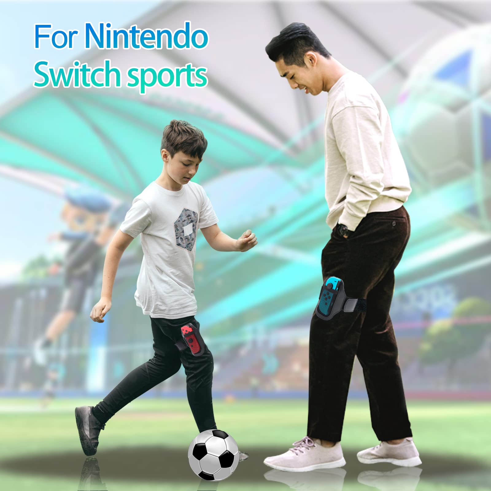 NANANINO Switch Leg Straps for Nintendo Switch & OLED - Adjustable Fitness Bands for Ring Fit Adventure & Switch Sports Games - Perfect for Home Workouts, Yoga & Interactive Gaming