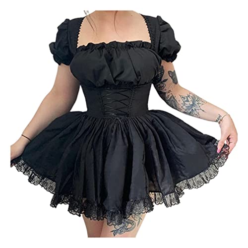 Cotton Goth Dress-black