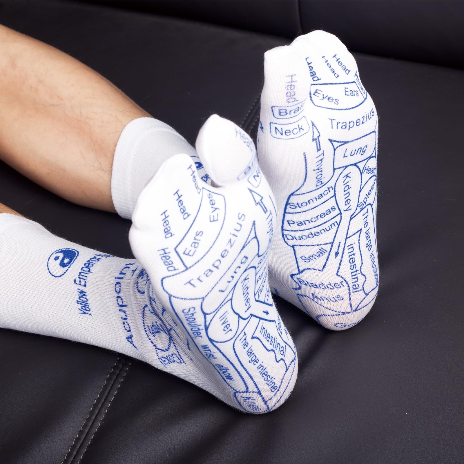 Reflexology Socks with Massage Tools - Acupressure Foot Massage Socks for Men (Size L/XL) - Relieve Foot Pain & Improve Circulation - Perfect for Relaxation After Work, Yoga, or Travel