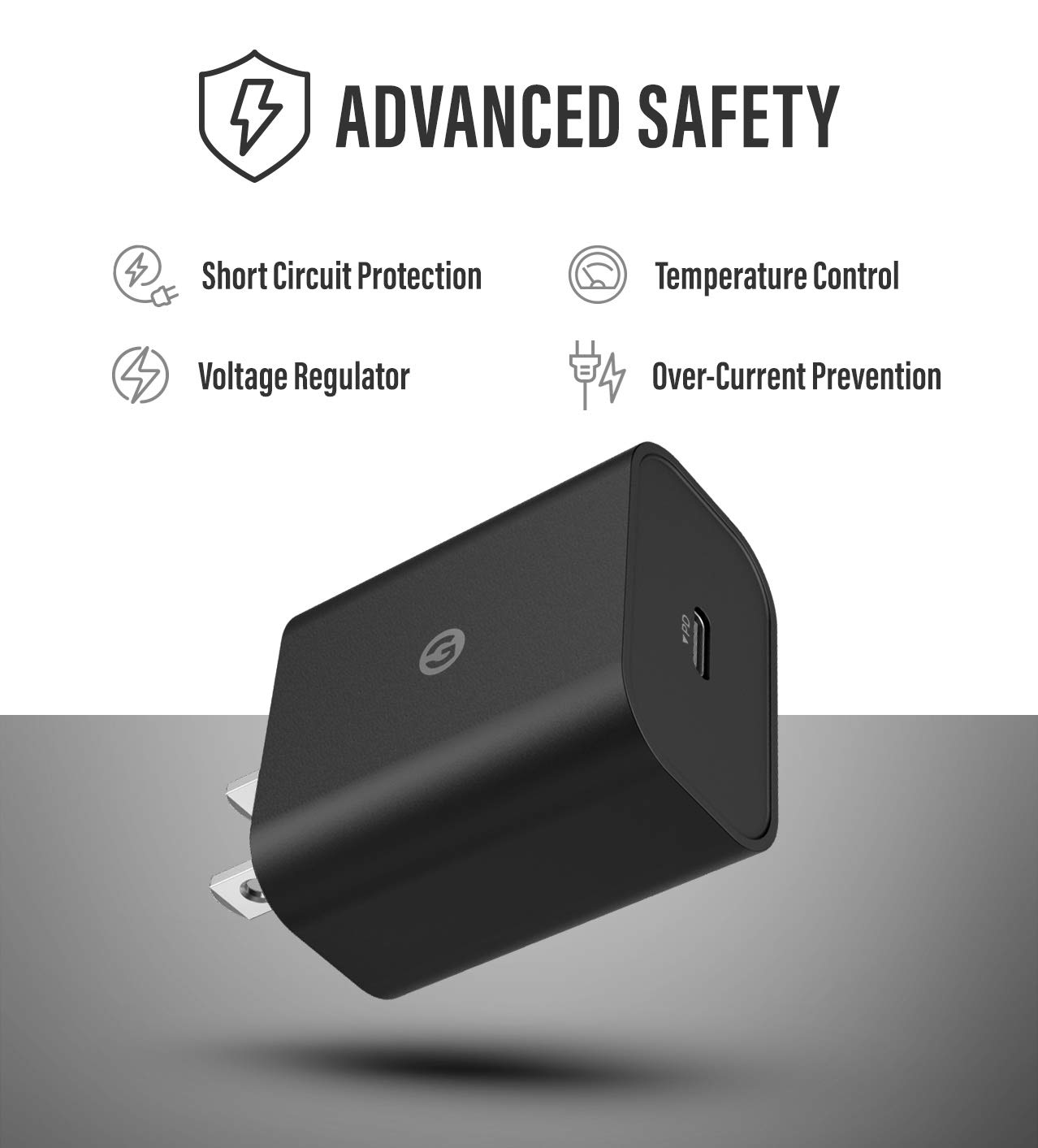 Galvanox MFi Certified Fast iPhone Charger - 18W USB-C Wall Plug & Lightning Cable - Rapid Charging for iPhone 14/13/12/11 Pro Max - Perfect for Home, Office & Travel Charging Needs