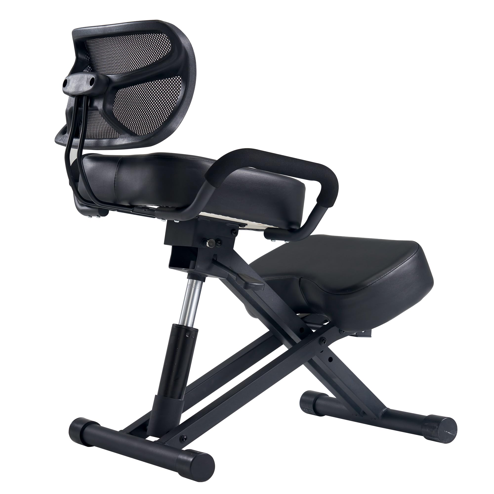 Ergonomic Kneeling Chair with Back Support - Adjustable Posture Correction Stool for Office & Home - Angled Seat Design Improves Spinal Alignment - Perfect for Meditation, Desk Work & Pain Relief