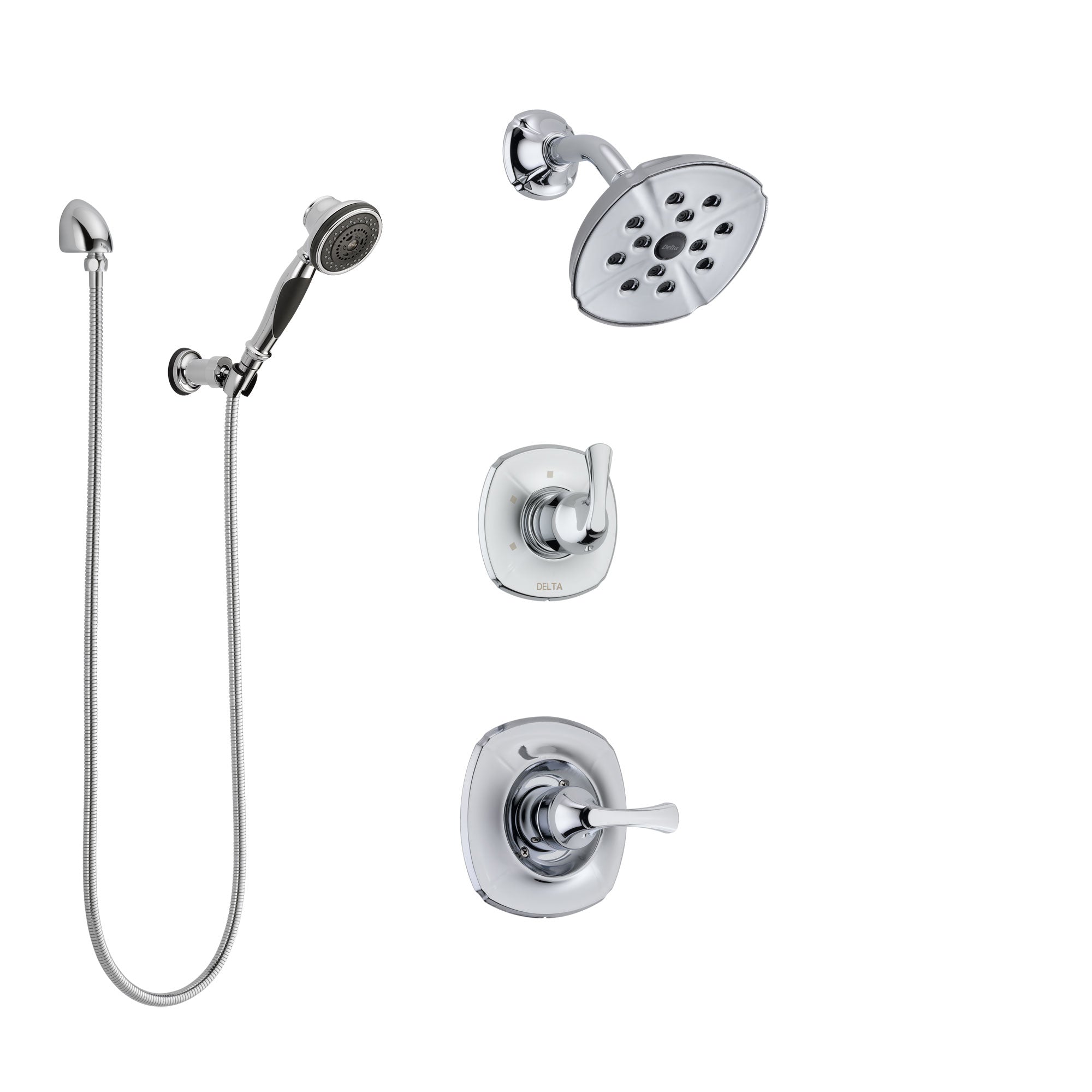 Delta Addison Chrome Finish Shower System - 3-Function Diverter, Adjustable Showerhead & Handheld Spray with Wall Mount (Model SS1429216) - Perfect for Modern Bathrooms & Spa-Like Shower Experience