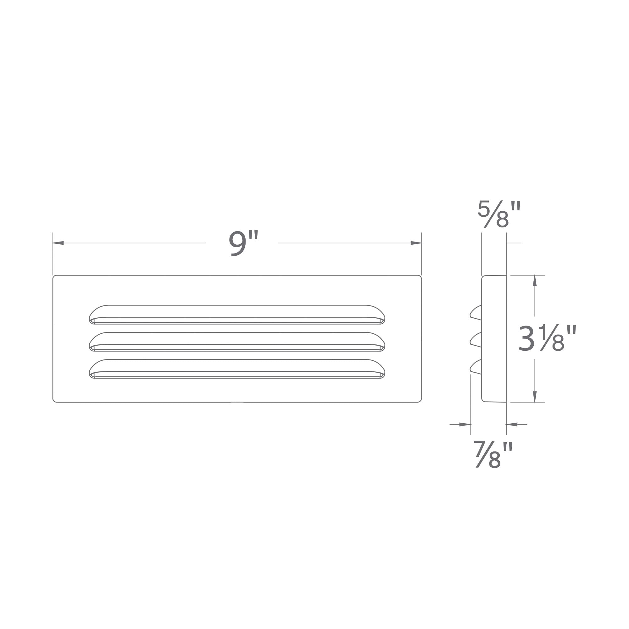 WAC Landscape Lighting - 9 Inch 12V LED Horizontal Louvered Step & Wall Light - 2700K Warm Bronze Finish - Indoor/Outdoor Use for Pathways, Stairs & Garden Accent Lighting