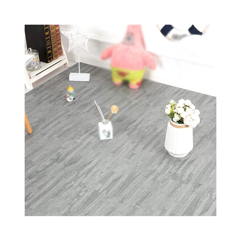 MAHFEI Interlocking Foam Floor Tiles - Non-Slip Waterproof Gym Mats for Baby Crawling, Playroom & Home Protection - Wood Texture Design, Easy to Clean - 12PC Set (White) - Perfect for Play Areas, Home Gym & Toddler Safety