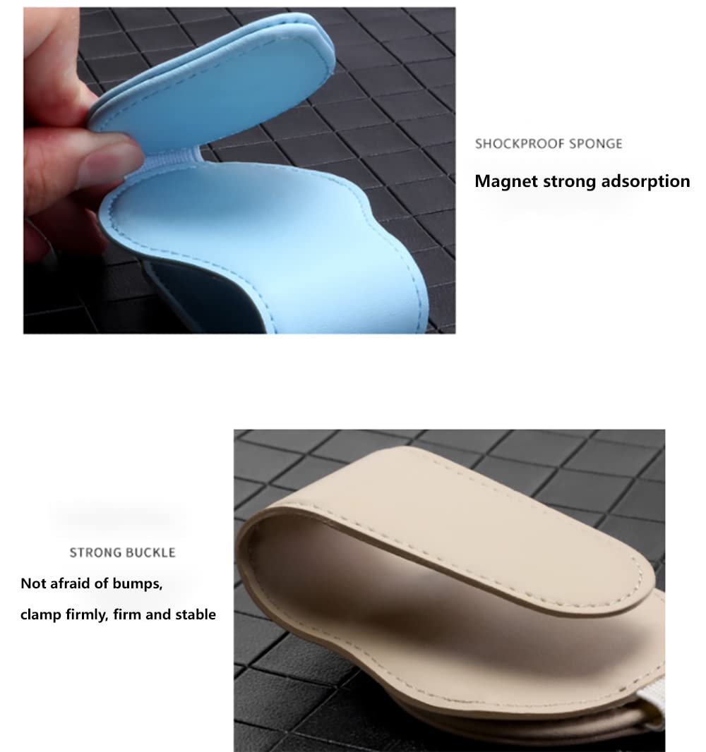 Custom-Fit PU Leather Car Sun Visor Clip - Universal Sunglasses Holder & Eyewear Organizer for Driving, Travel, and Outdoor Activities (Black)