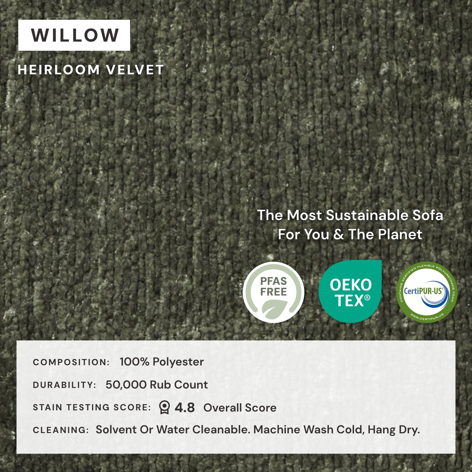 Modular Performance 4-Seater Sofa in Willow Fabric - Comfortable Blend for Living Room, Lounge & Family Room Relaxation