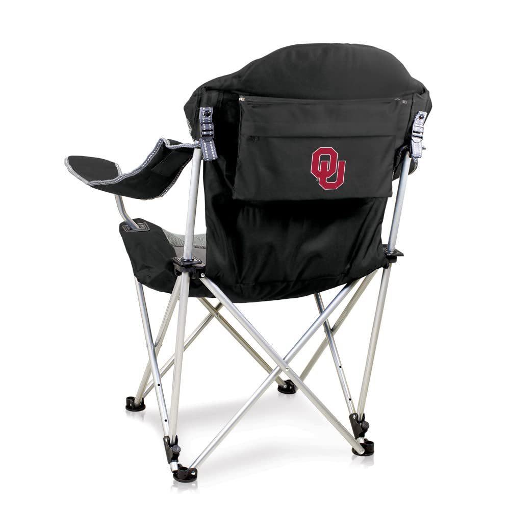 PICNIC TIME NCAA Arkansas Razorbacks Reclining Camping Chair - Portable Folding Beach Chair for Adults with Carry Bag - Perfect for Tailgating, Camping, Beach & Outdoor Events