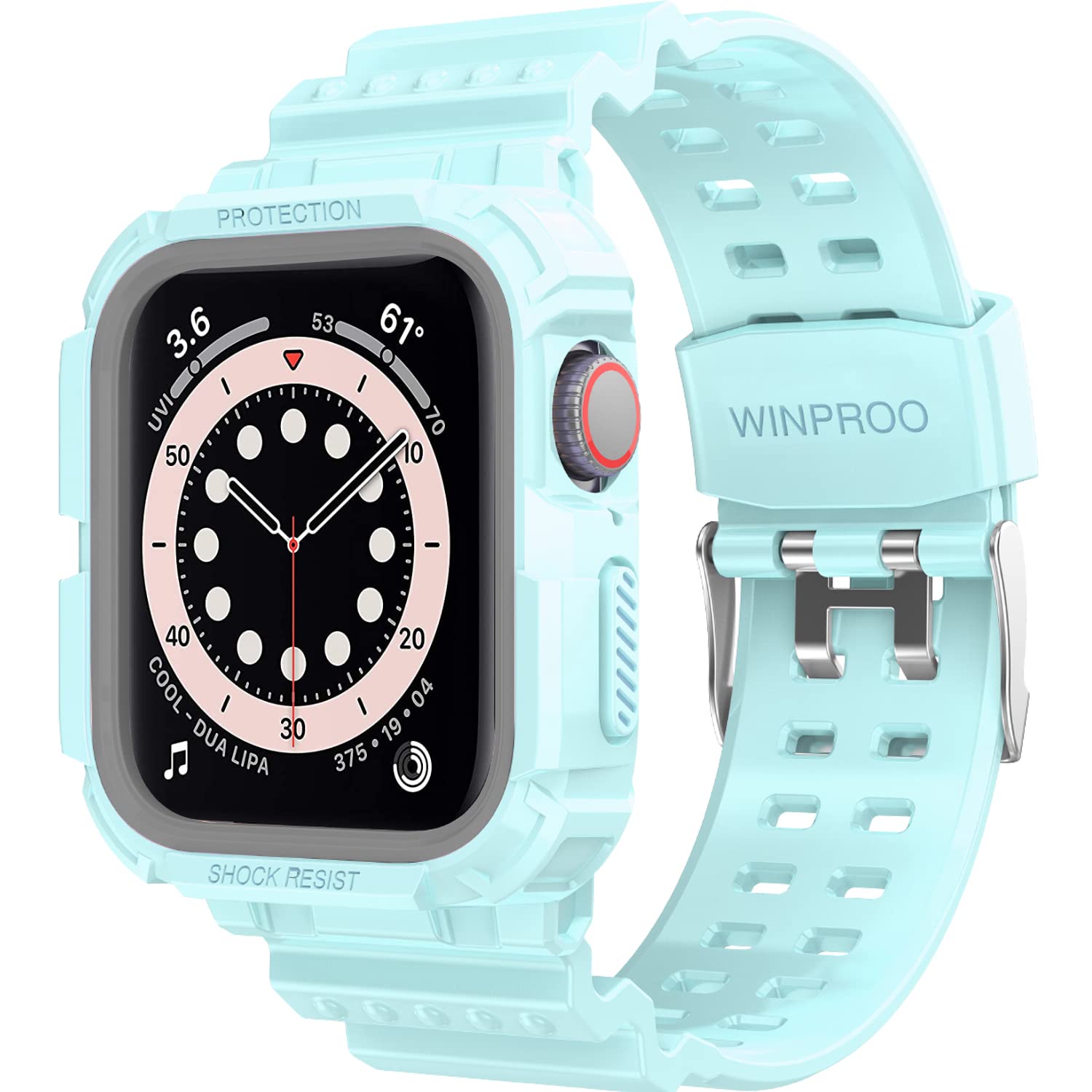 Valkit Rugged Protective Case with Shock Resistant Band for Apple Watch 38mm 40mm 41mm - Compatible with Series 8/7/6/5/4/3/2/1/SE - Durable Sport Armband for Men Women - Perfect for Outdoor Activities, Workouts & Daily Use