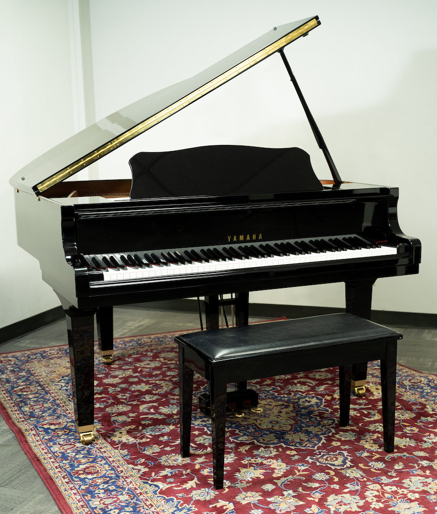 1987 Yamaha GA1 Grand Piano - Ebony Finish | Serial Number J2006870 | Used Vintage Piano for Home, Studio & Concert Performance
