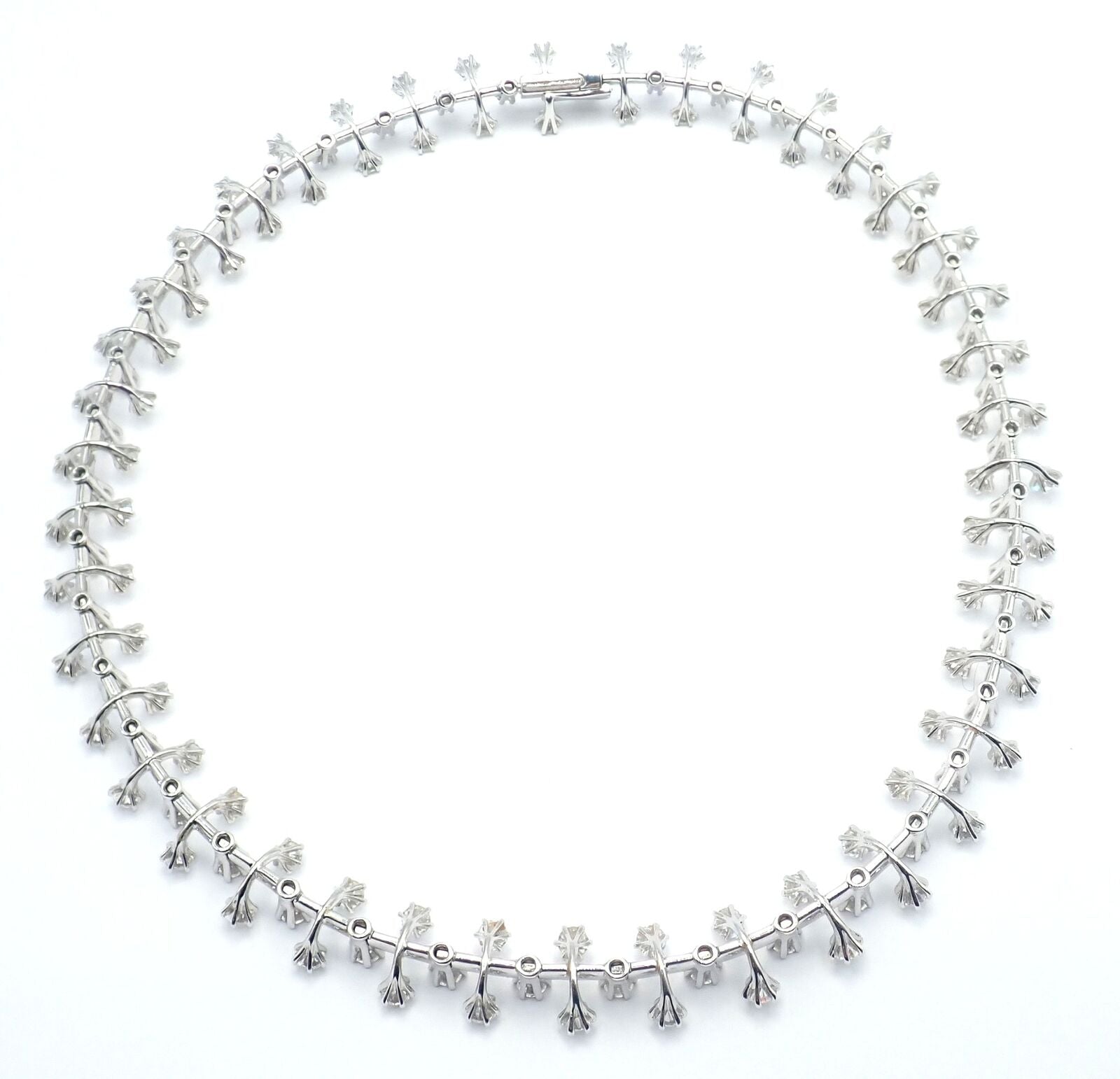 Authentic Tiffany & Co. Platinum Diamond Necklace & Earrings Set - Luxury Jewelry for Women, Perfect for Weddings, Anniversaries & Special Occasions