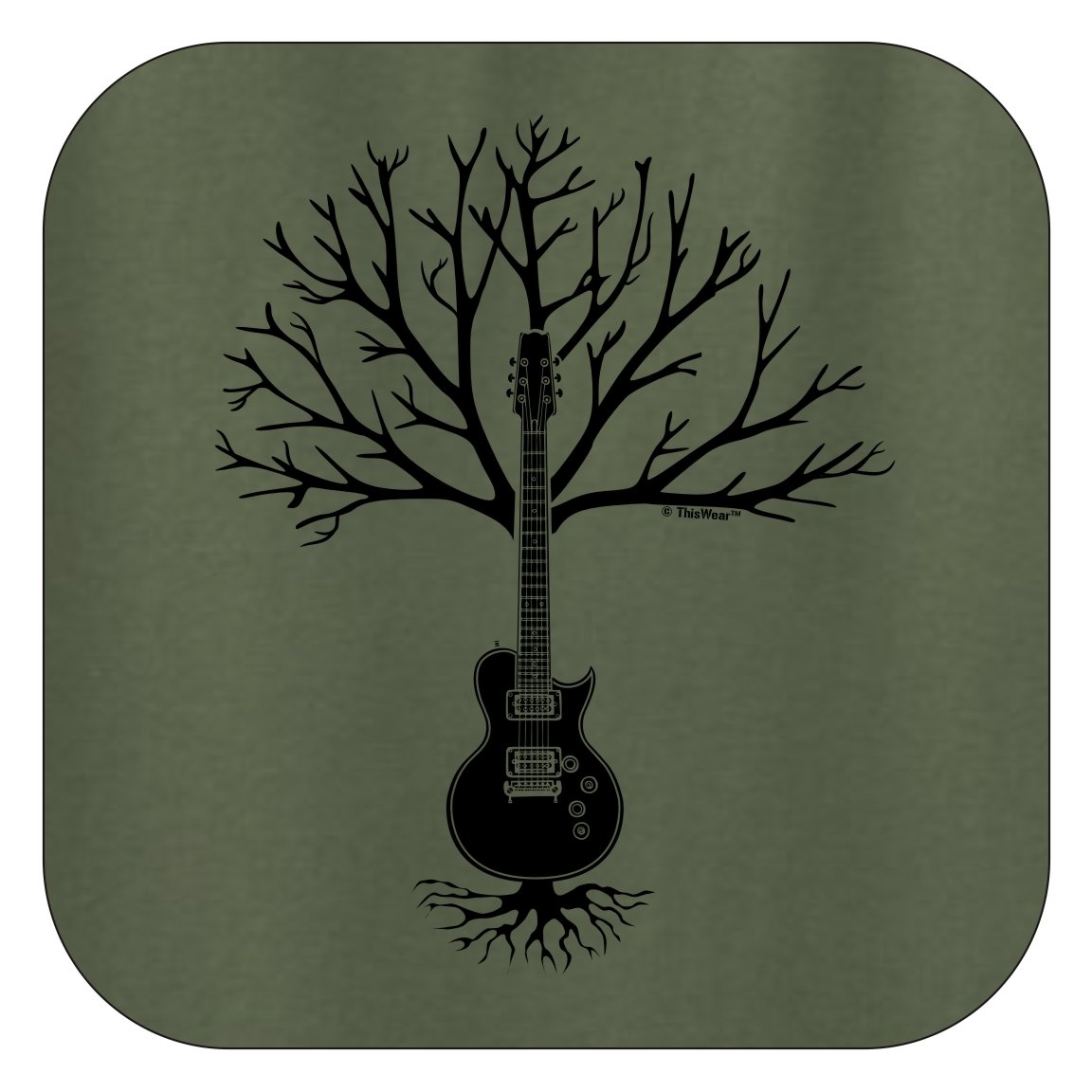 ThisWear Guitar Tree of Life Music Lover Crewneck Sweatshirt - Rock Band Graphic Tee for Musicians, Guitarists & Music Fans - Perfect for Concerts, Gigs & Casual Wear