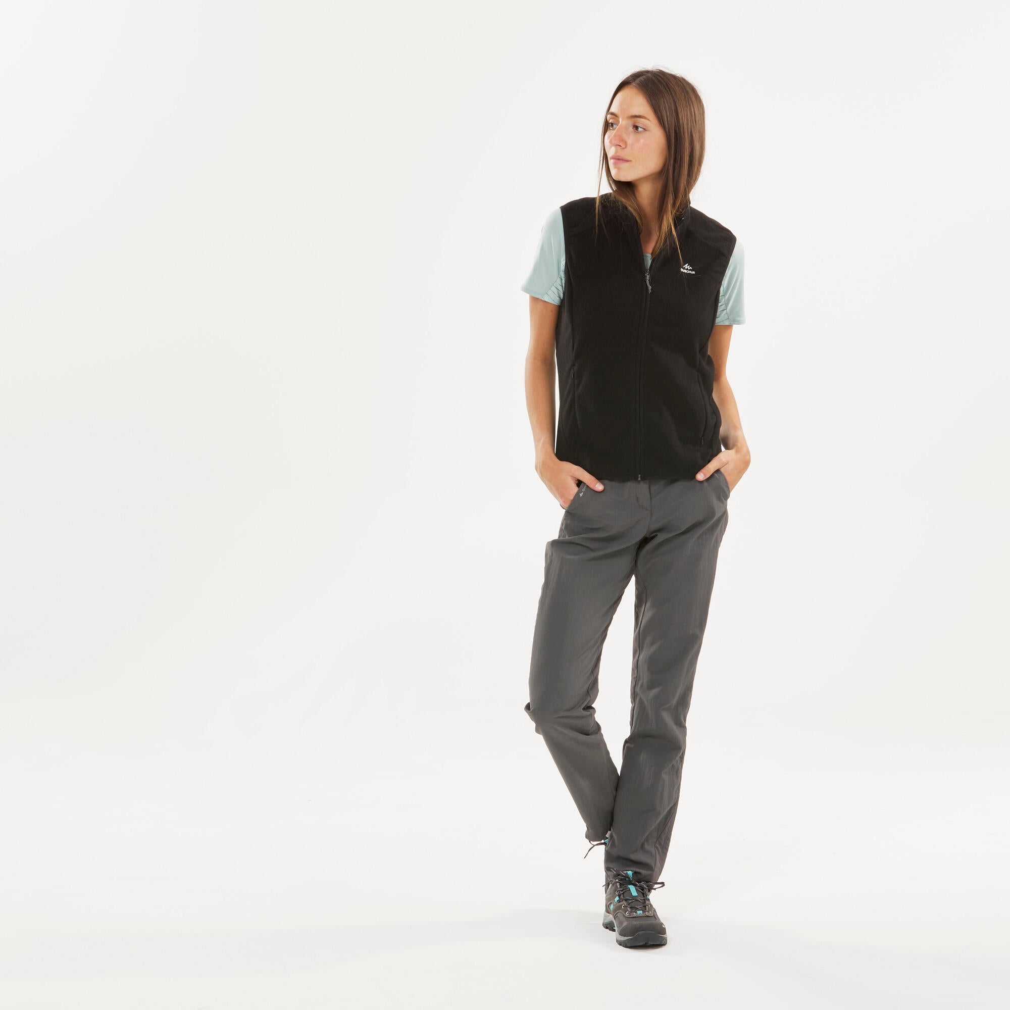 Quechua Women's MH120 Lightweight Fleece Vest for Hiking, Outdoor Activities & Travel | Warm Layering for Cold Weather Adventures