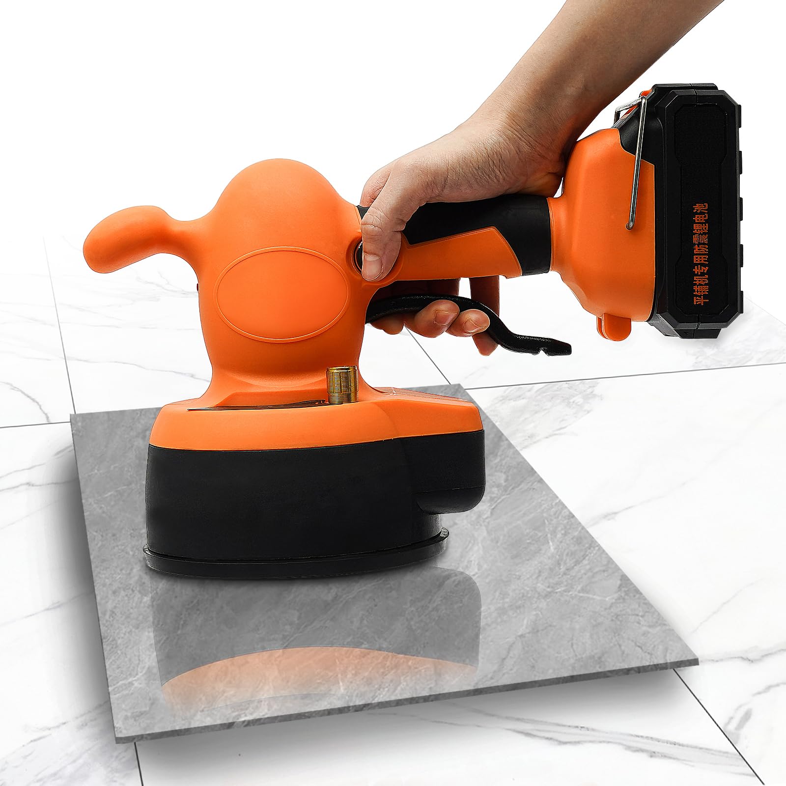 Professional Electric Tile Vibrator - Portable Tile Vibration Tool with Suction Cup & Rechargeable Battery for Floor Tiling, Plaster Laying & Automatic Leveling | Perfect for DIY Home Renovation, Bathroom Remodeling & Professional Tile Installation