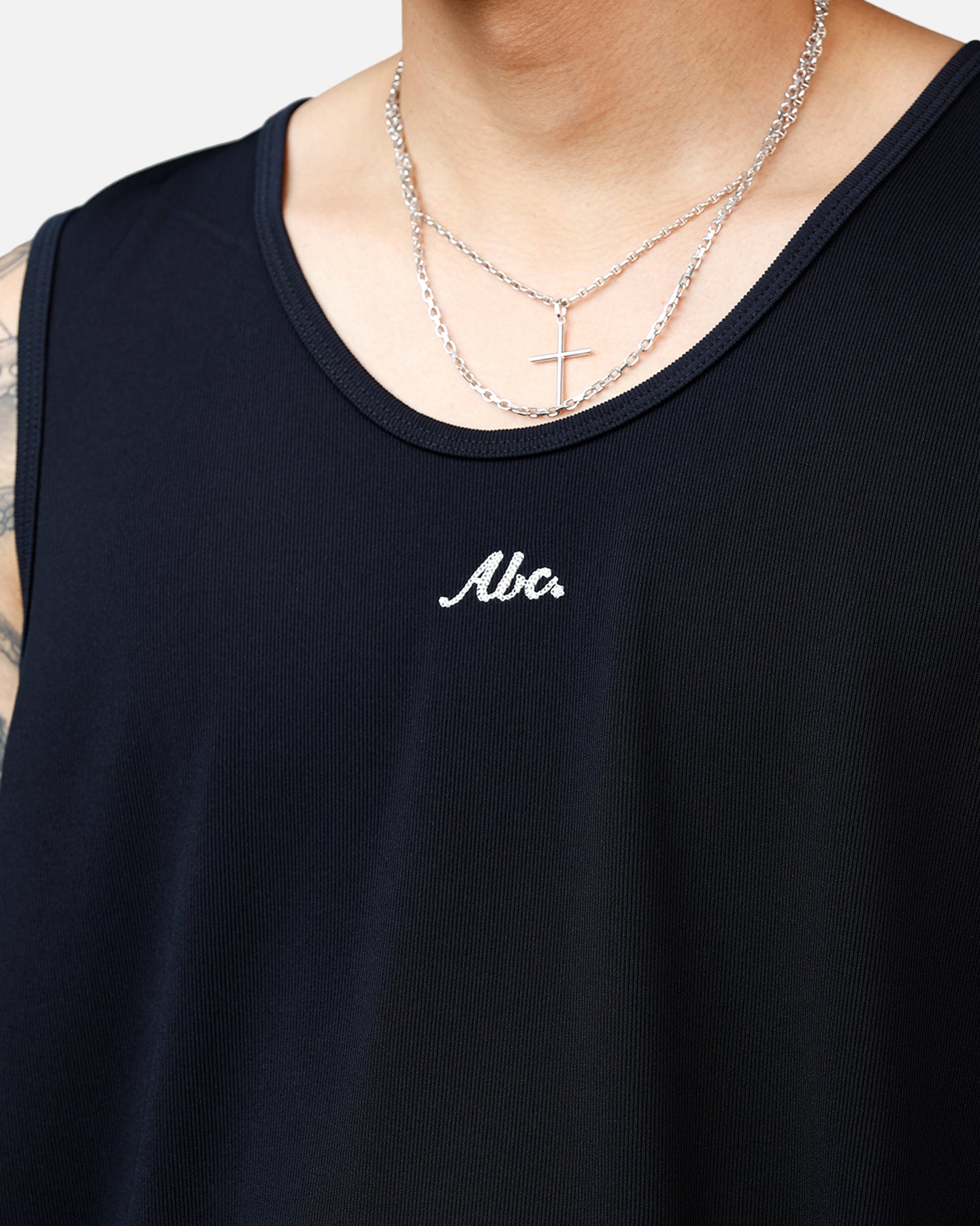 ABC Women's Fancy Jersey Tank Top - Soft Stretch Black Sleeveless Shirt for Casual Wear, Summer Outfits & Layering