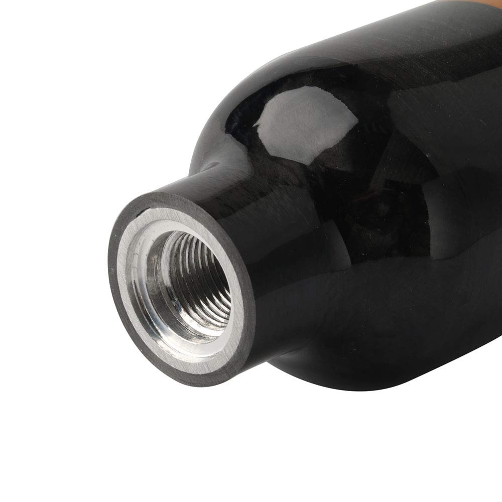 4500psi High Pressure Composite Carbon Fiber PCP Paintball Air Tank - 0.35L CE Certified Empty Bottle for Airsoft, Scuba Diving & Paintball Sports
