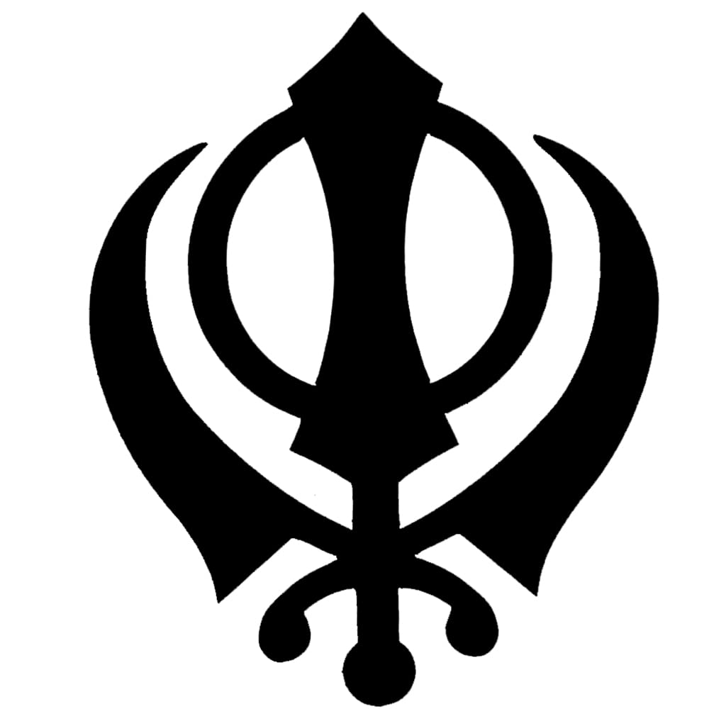 Comet Busters Black Henna Khanda Temporary Tattoo Sticker (BT039) - Authentic Indian Design for Festivals, Parties & Body Art