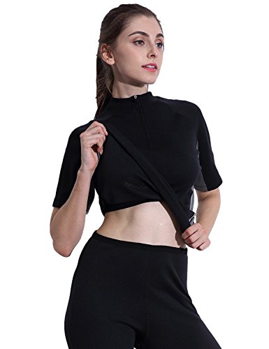 Valentina Hot Body Shaper T-Shirt for Women - Slimming Workout & Sauna Suit - Stomach Abdominal Trainer for Weight Loss - Perfect for Gym, Yoga & Postpartum Recovery